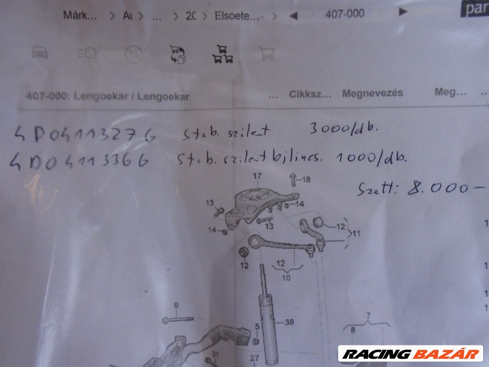 [GYÁRI ÚJ] AUDI A4 - Stabilizátor szilent és bilincs (ár/db!) 4. kép